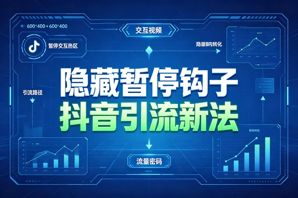 抖音引流新玩法隐藏式暂停钩子