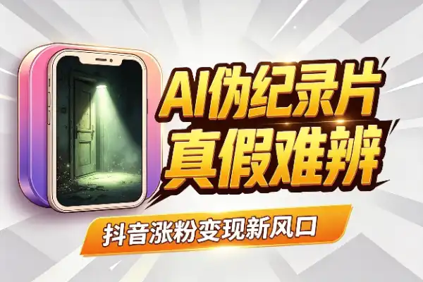 抖音新风口：用AI玩伪纪录片，涨粉变现其实很简单
